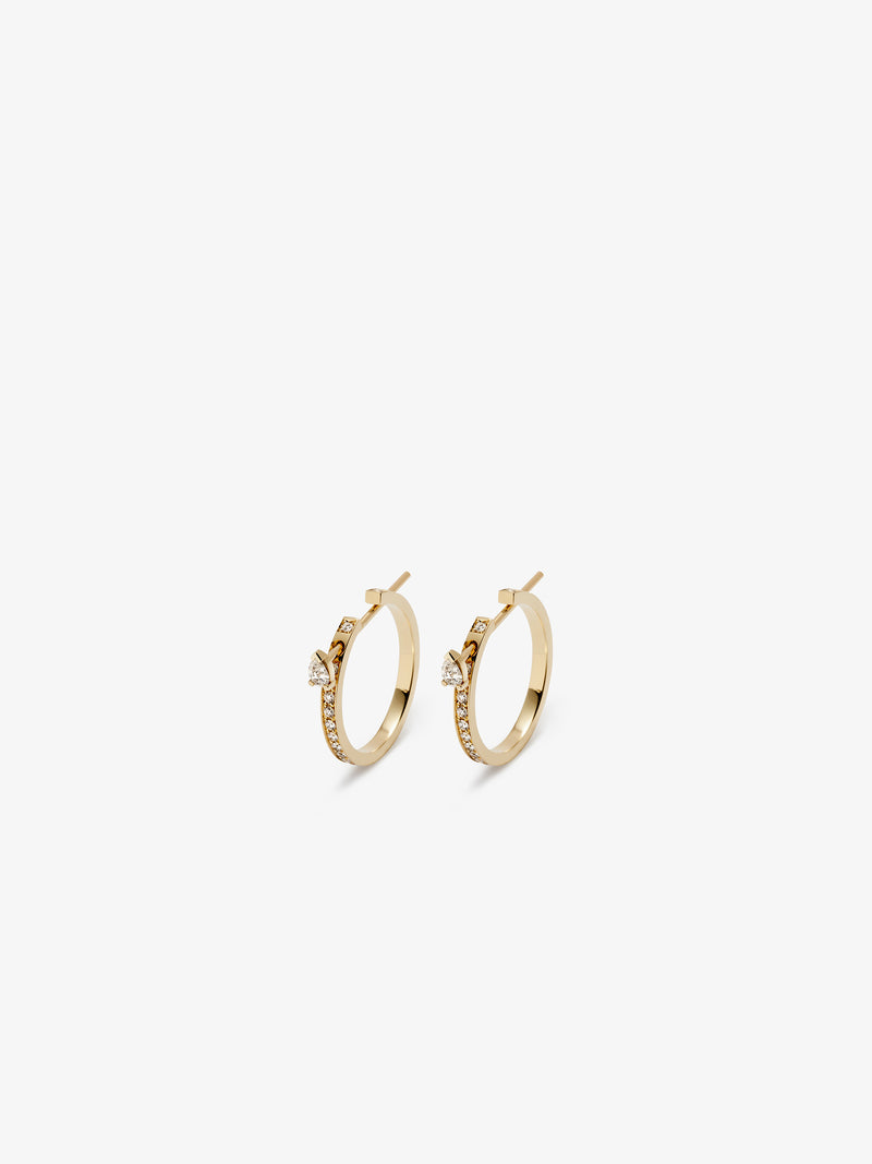 CHIKKA LARGE PAVÉ EARRINGS WITH PEAR CUT PINS