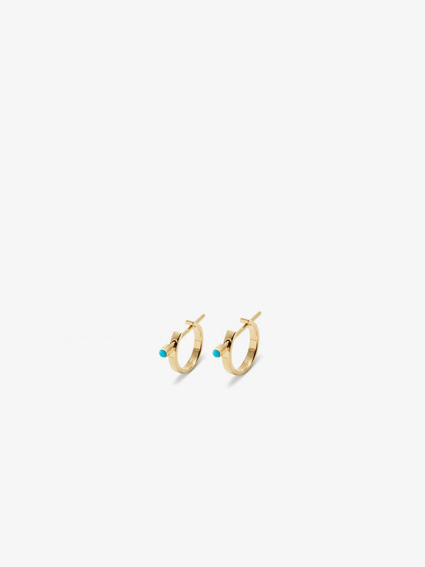CHIKKA MEDIUM EARRINGS WITH TURQUOISE PINS